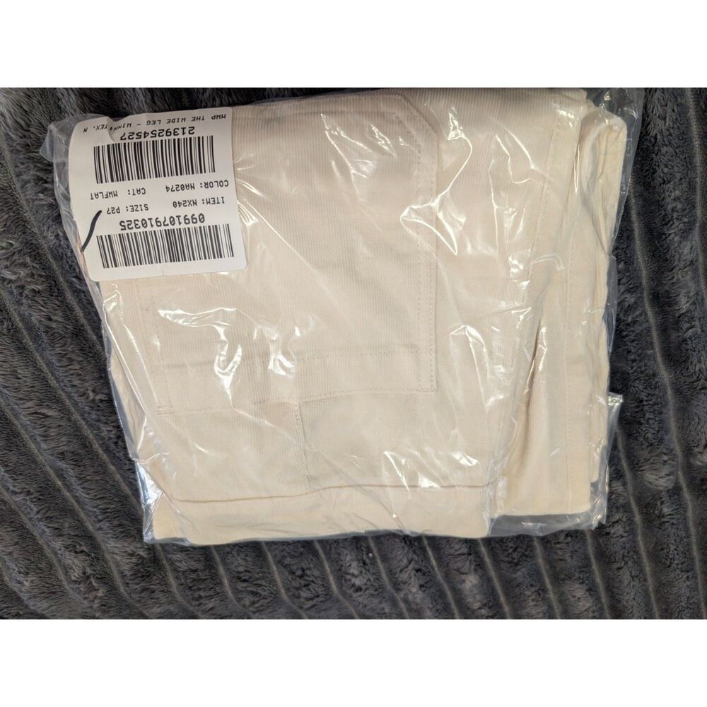 Madewell Ivory Wide Leg Corduroy Pants High Rise Cream NWT NX240 27P - Picture 5 of 6